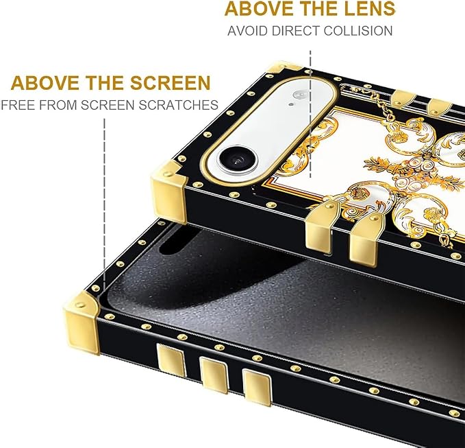 for iPhone 17 Air Case Luxury Golden Decoration - Image 7