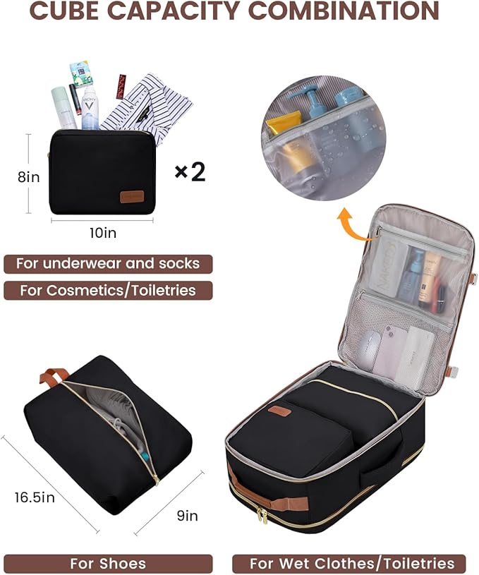 LOVEVOOK 56L Travel Backpack for Women & Men, Airline Approved Carry On Luggage - Image 4
