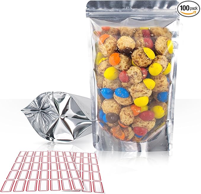 BELLE KR® 3x5 Small Mylar Bags for Freeze Dried Candy by BELLEKR