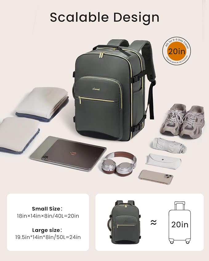 LOVEVOOK 50L Large Travel Backpack - Image 3