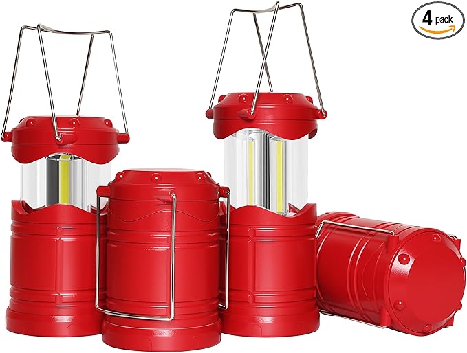 Lichamp LED Camping Lantern, 4 Pack Battery Powered Flashlight by Lichamp