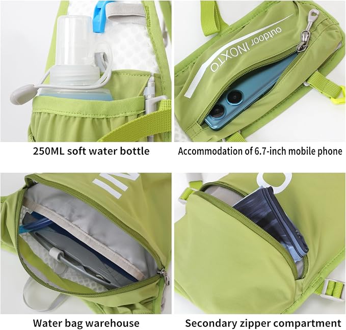 INOXTO Running Hydration Vest Backpack, Lightweight Insulated Pack - Image 5