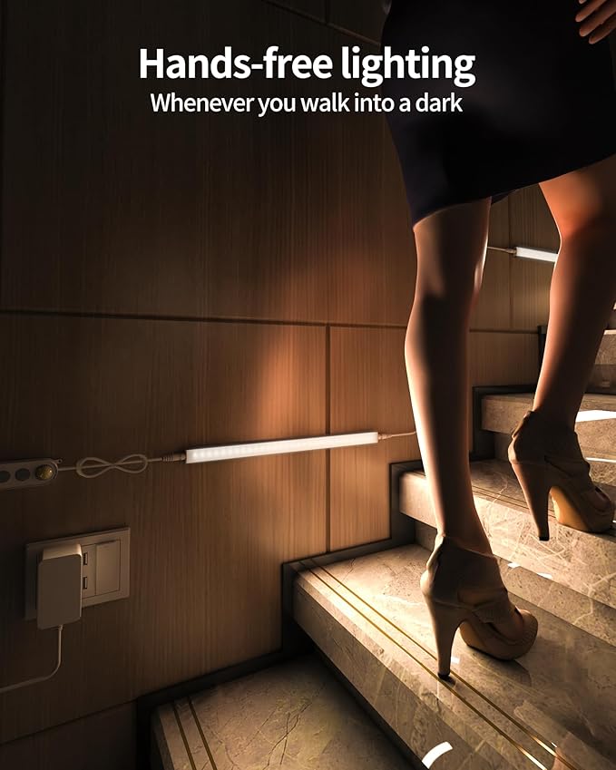 Motion Sensor Dimmable Under Cabinet Lighting, 6000K White, Linkable LED Closet - Image 4