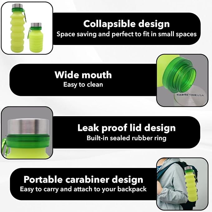 Gadgetime USA Collapsible Water Bottle - Image 3