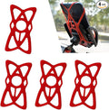 4 PCS Motorcycle Phone Mount Tether, Anti-Slip Adjustable Silicone Strap by Unknown