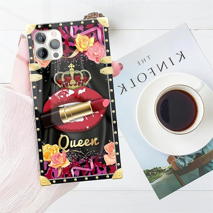 Compatible with iPhone 11 Pro Max Case, Queen Lip Crown Leopard Print Luxury - Image 7