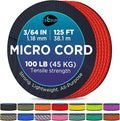 TECEUM Micro Paracord – 1.18 mm X 125 ft – Micro Utility Cord – Thin Braided by TECEUM