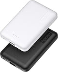 Miady 2-Pack 5000mAh Mini Portable Charger, 5V 2.4A USB-C Output Fast Charging by Miady