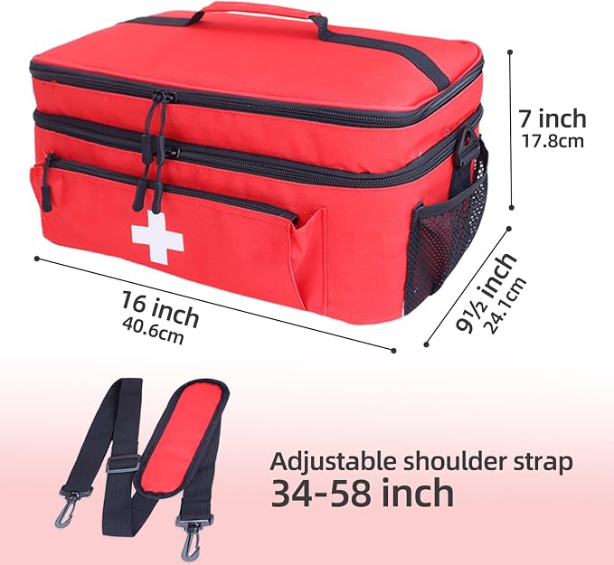 ALSLEA First Aid Bag Empty Large Medical Bag - Image 6