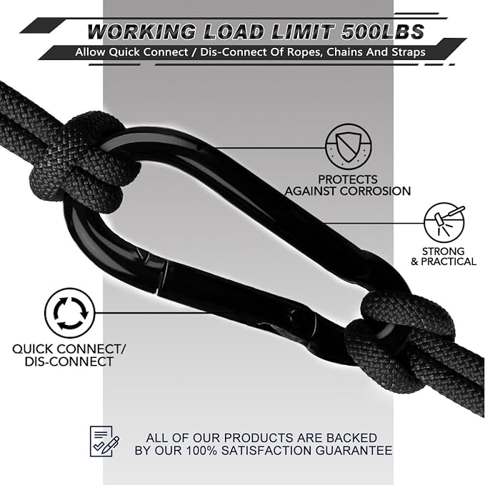 AUTMATCH Carabiner Clips, 4 Pack - Image 5