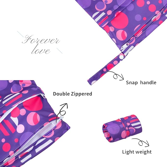 ALVABABY 2pcs Waterproof Wet Dry Bags, Reusable - Image 2