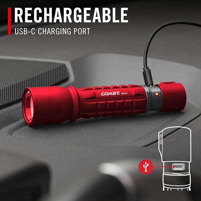 Coast XP11R 2600 Lumen USB-C Rechargeable LED Flashlight - Image 11