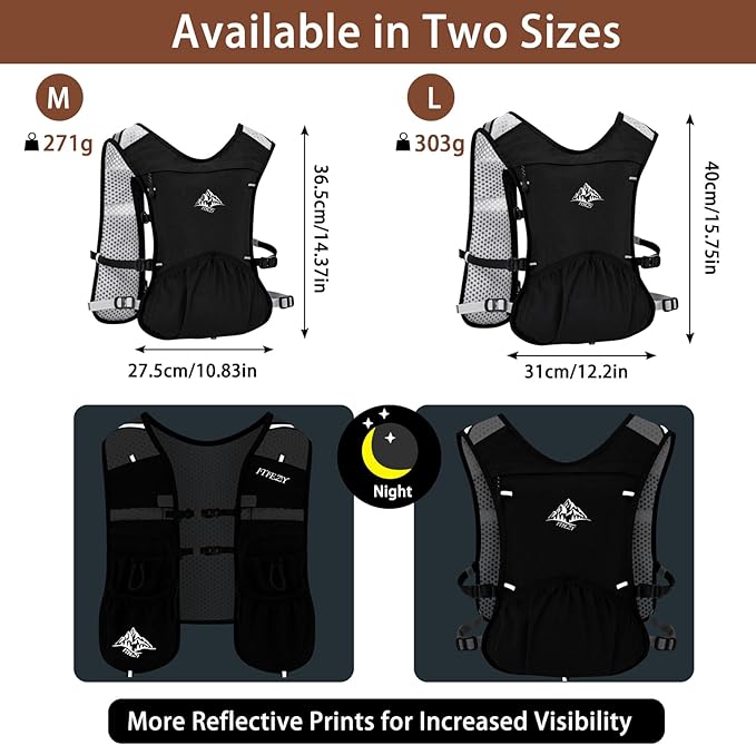 ITIEZY Running Vest for Women Men, 5L Hydration Backpack Lightweight Running - Image 4