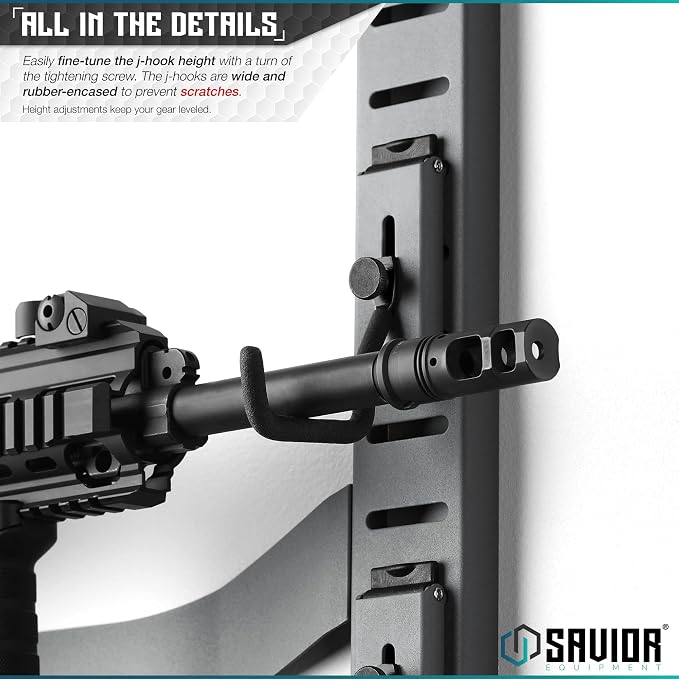 Savior Equipment Horizontal Steel Wall Mount Firearm Rifle Display Rack - Image 4