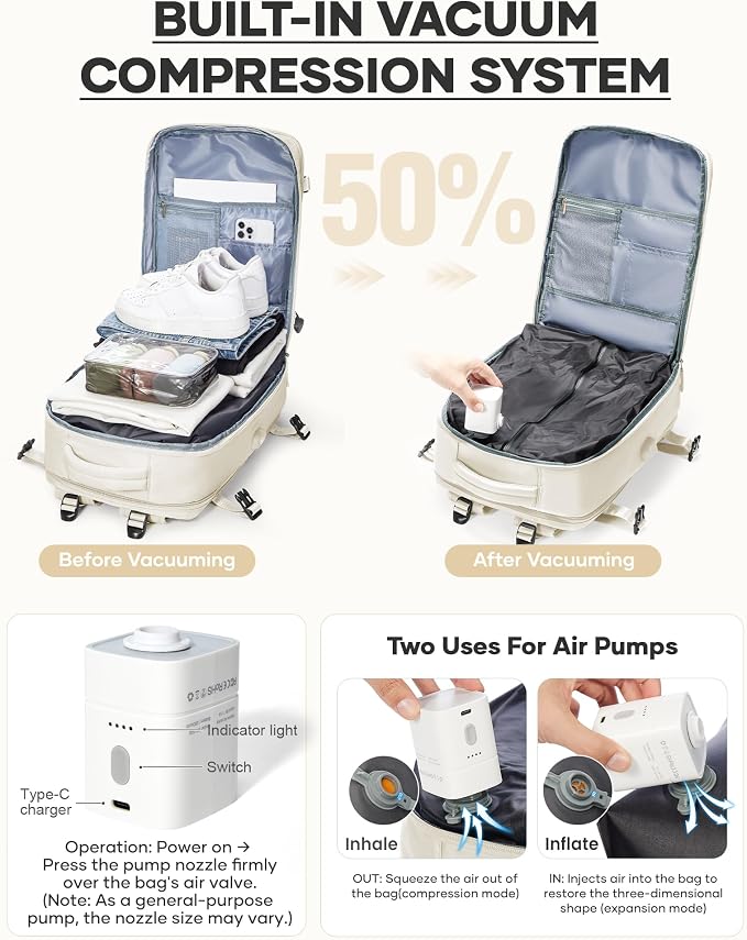 coofay Vacuum Backpack Travel - Image 2