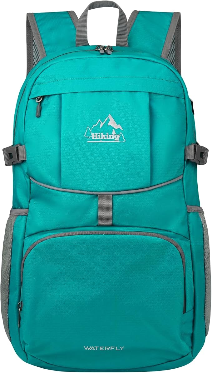 WATERFLY Hiking Packable Daypack Backpack: 35L Ultra Lightweight Day Pack by Waterfly