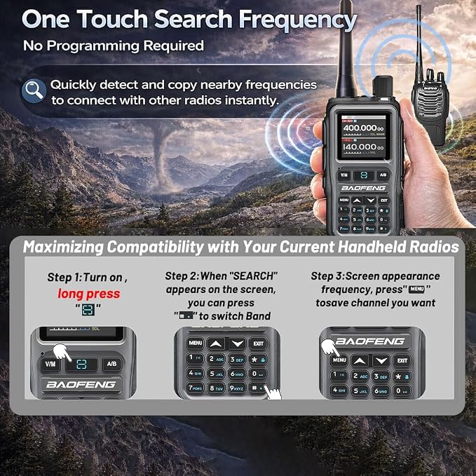 BAOFENG UV-5R Mini Ham Radio: Long Range Handheld Two Way Radio - Image 5