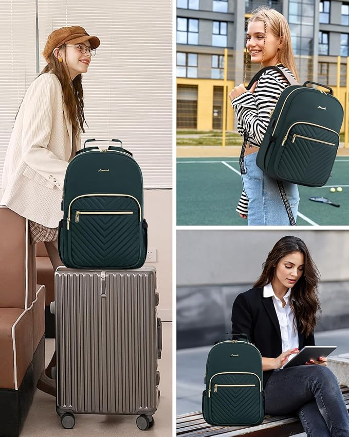 LOVEVOOK Laptop Backpack Purse for Women, Work Business Travel Computer Bags - Image 6