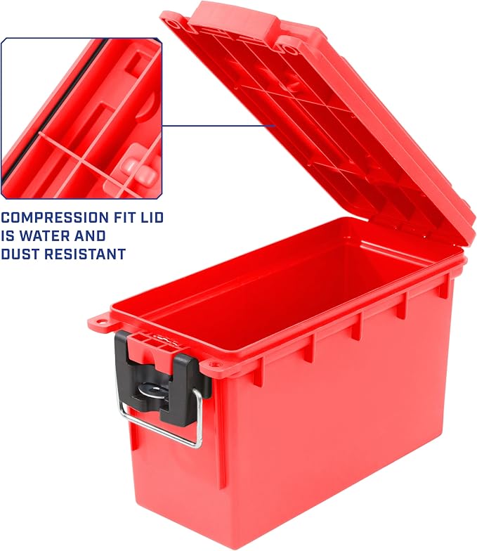 Sheffield 12636 Ammo Storage Box, Stackable .30 Cal Field Boxes, Water and Dust - Image 4