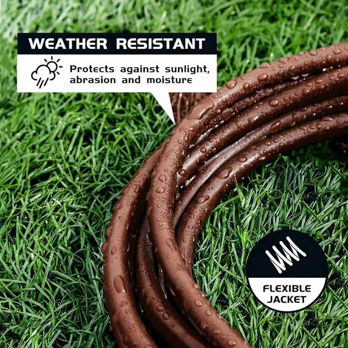 30FT Brown Outdoor Extension Cord-16/3 SJTW Durable Extension Cord - Image 4