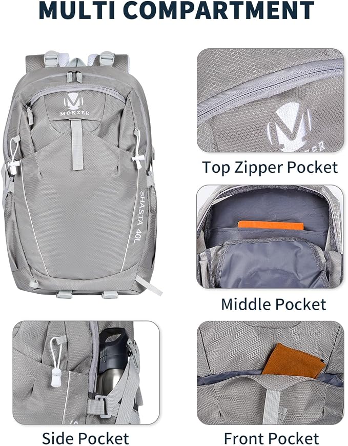 Hiking Backpack 40L Lightweight Waterproof Daypack - Image 4