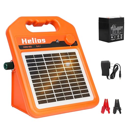 ANDMON MINI400 30 Miles Solar Electric Fence Charger, 0.4 Joule Solar Electric by ANDMON