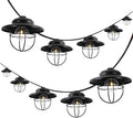 JONATHAN Y 10' Black 10-Light Rustic Farmhouse LED String Lights by JONATHANY