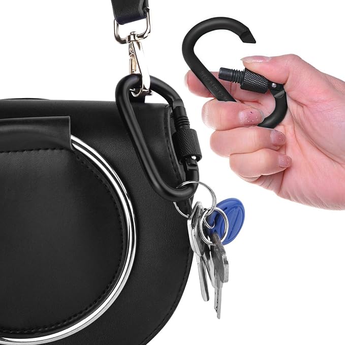 Locking Carabiner Clip, Vonpri 3 Inch D Ring Clips Spring Snap Key Chain Hook - Image 2