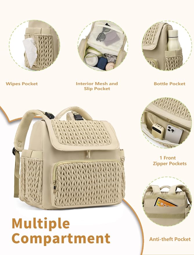 Awanhe Diaper Bag Backpack, Baby Bag - Image 4