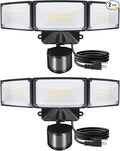 LUTEC 2 Pack 50W Motion Sensor Outdoor Lights, 5500 LM Plug in Flood Light by LUTEC