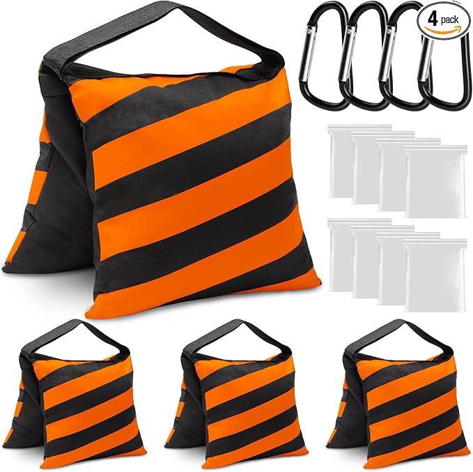 4 Packs Orange Sandbag Weight Bags by Aimosen