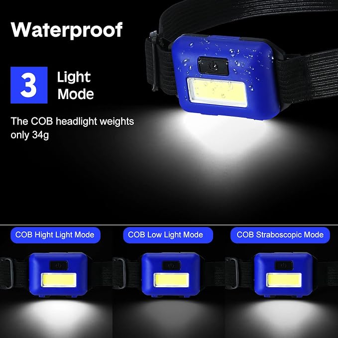 Macarrie 30 Pcs LED Headlamp Flashlight - Image 3