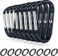 Rhino Produxs 8PCS of Lightweight Duty Snap Carabiner Clips, D Ring Shape by Rhino+Produxs
