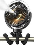 Misting Stroller Fan, 6000mAh Battery Operated Portable Fan by Wavmill