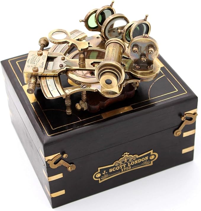 Handmade Astrolabe Brass Sextant inbuild Compass - Image 7