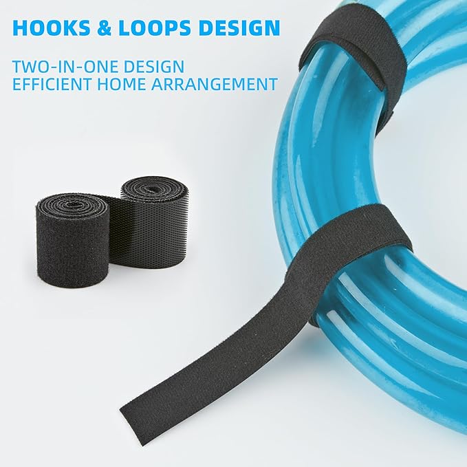 30 ft x 3/4 inch Hook and Loop Roll, Reusable Fastening Cable Ties, Office and - Image 4