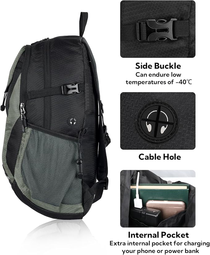 WATERFLY Lightweight Packable Hiking Backpack: 30L Foldable Travel Daypack - Image 4
