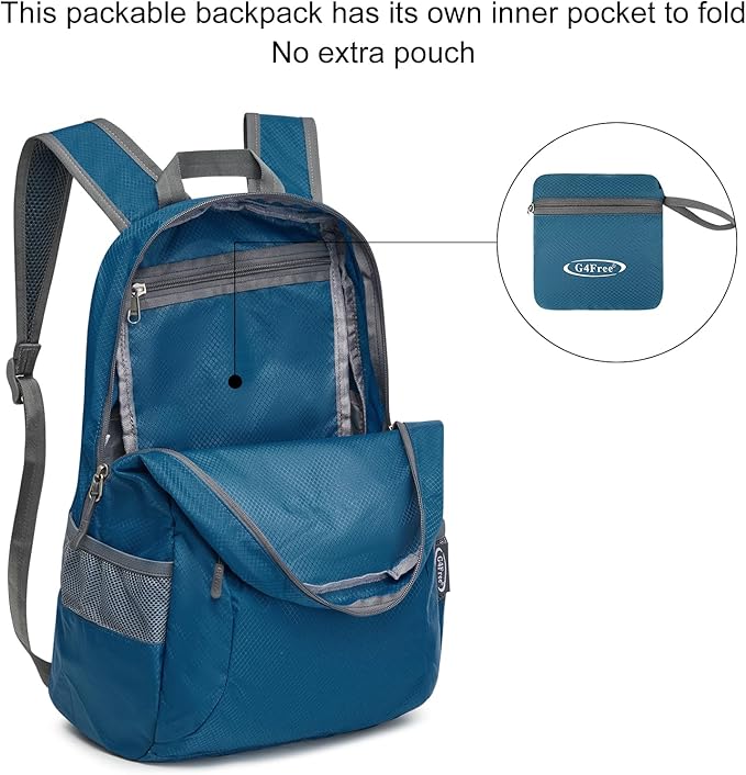 G4Free 20L Lightweight Packable Backpack Travel Hiking Daypack Foldable Backpack - Image 5