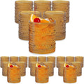 Kate Aspen Beaded Amber Drinking Glasses Set of 6-10 oz Vintage Glassware by KateAspen