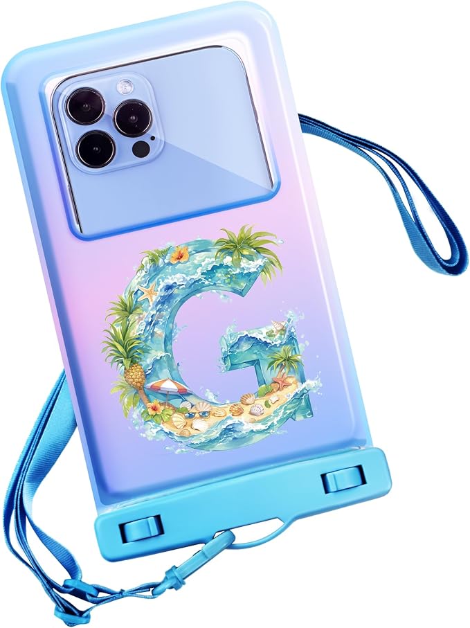 Personalized Initial Waterproof Phone Pouch Case by Unknown