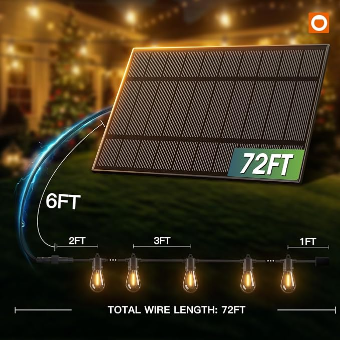 addlon 78 FT Solar String Lights Outdoor Waterproof - Image 6