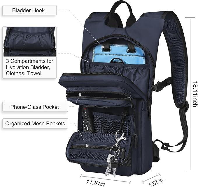 NOOLA Hydration Backpack with 3L TPU Water Bladder, Tactical Molle Water - Image 5