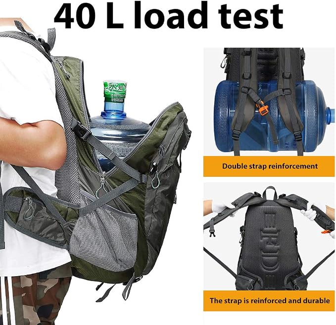 FENGDONG 40L Waterproof Lightweight Hiking, Travel Backpack - Image 5