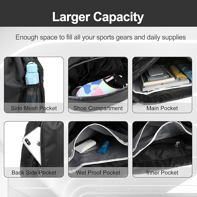 Hoedia Sports Drawstring Backpack - Image 4
