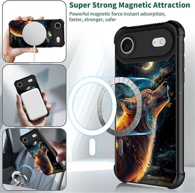 for iPhone 17 Air Case, for MagSafe Graphic Design for Girl Boy Soft Silicone - Image 2