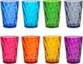 US Acrylic Optix Mini Plastic Reusable Drinking Glasses 8oz Juice Cups in Jewel by USAcrylic