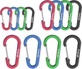 12Pcs Carabiner Clips Assorted Sizes Pack, Includes Small Medium Large by Unknown