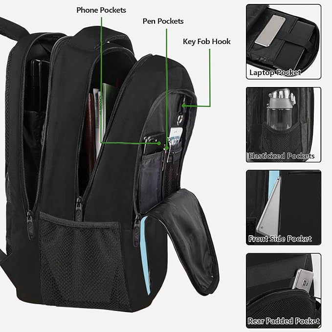 MATEIN Travel Laptop Backpack for Men, Business Anti Theft Slim Sturdy Laptops - Image 4
