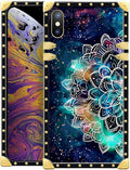 Compatible with iPhone Xs Max Case, Starry Sky Colourful Mandala Luxury Golden by Unknown