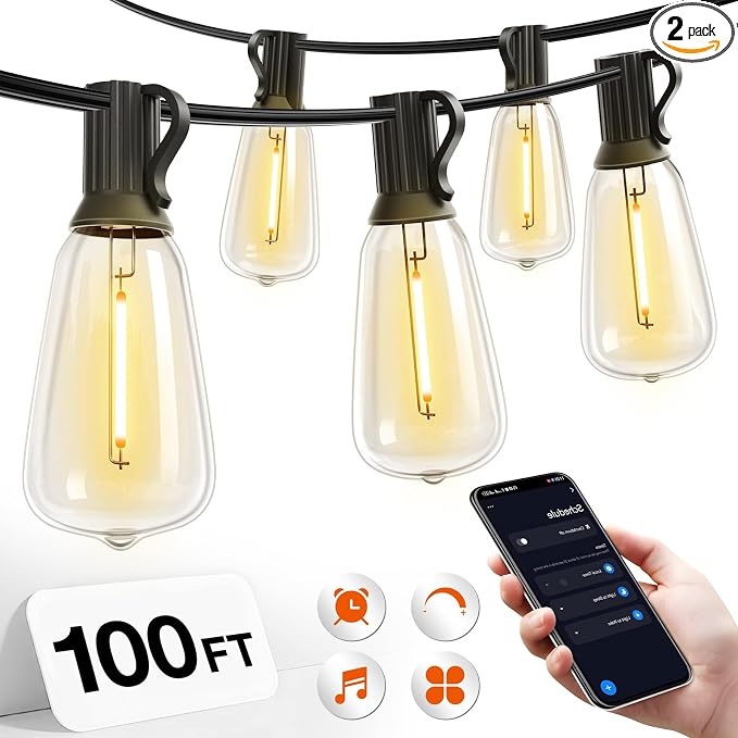 addlon 100FT LED Outdoor String Lights by addlon